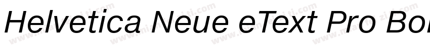Helvetica Neue eText Pro Bold字体转换
